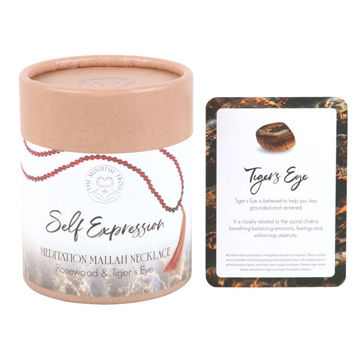 Self Expression Rosewood & Tiger's Eye Mallah Necklace N/A