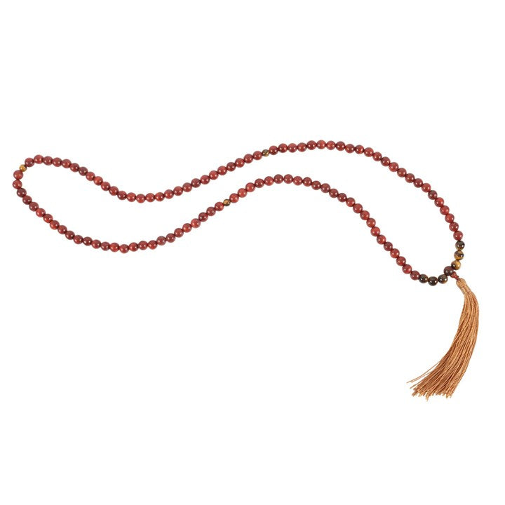 Self Expression Rosewood & Tiger's Eye Mallah Necklace N/A