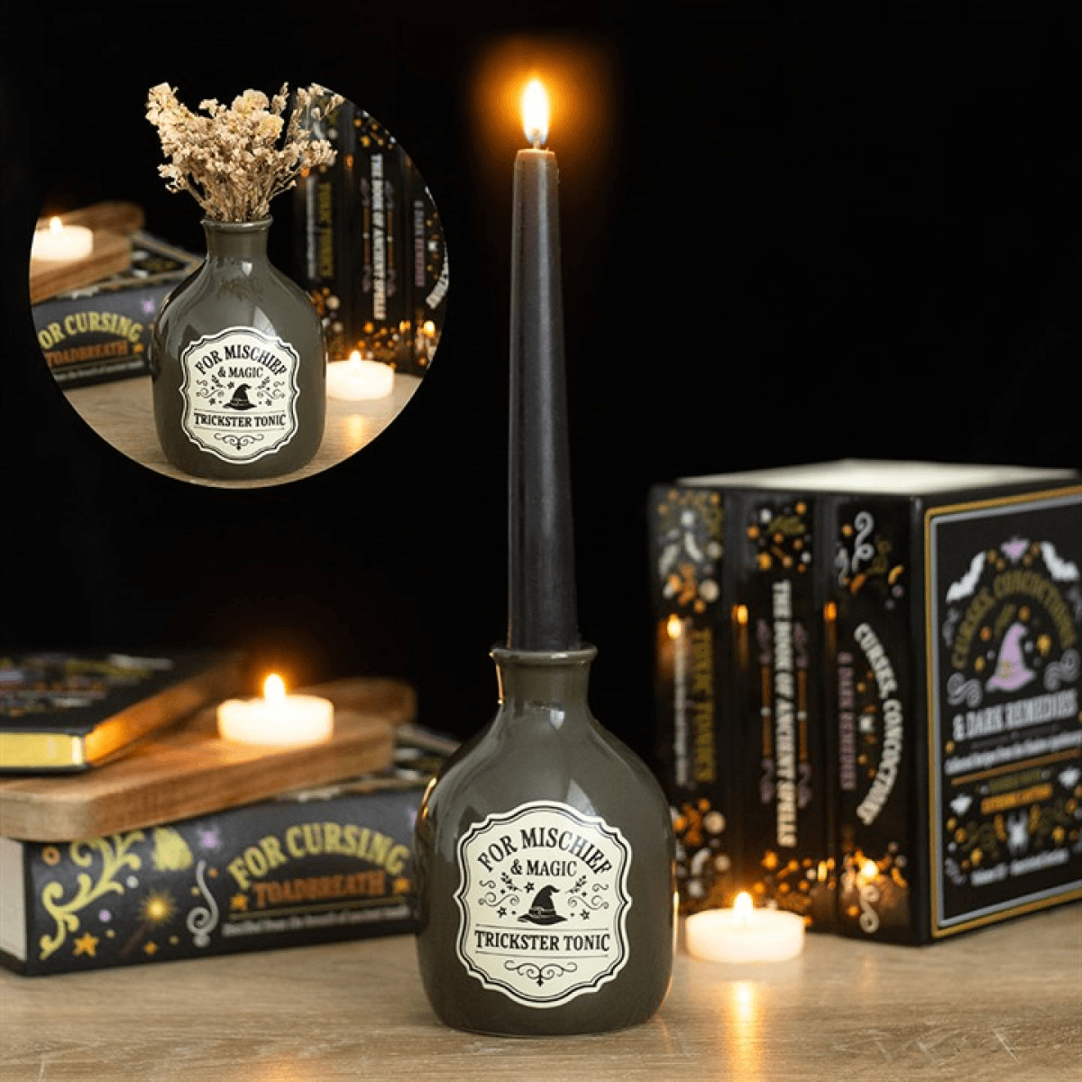Mischief and Magic Potion Bottle Vase and Candle Holder