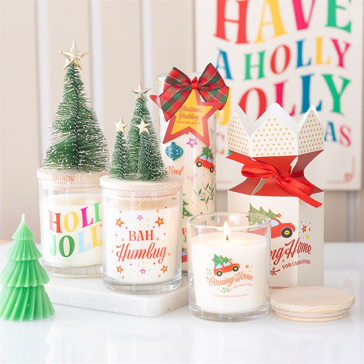 Nostalgic Christmas Print Christmas Pudding Scented Tube Candle N/A
