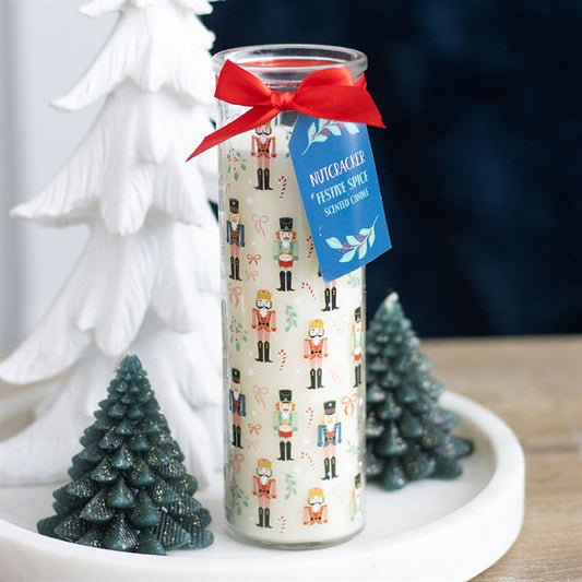 Nutcracker Print Festive Spice Tube Candle N/A