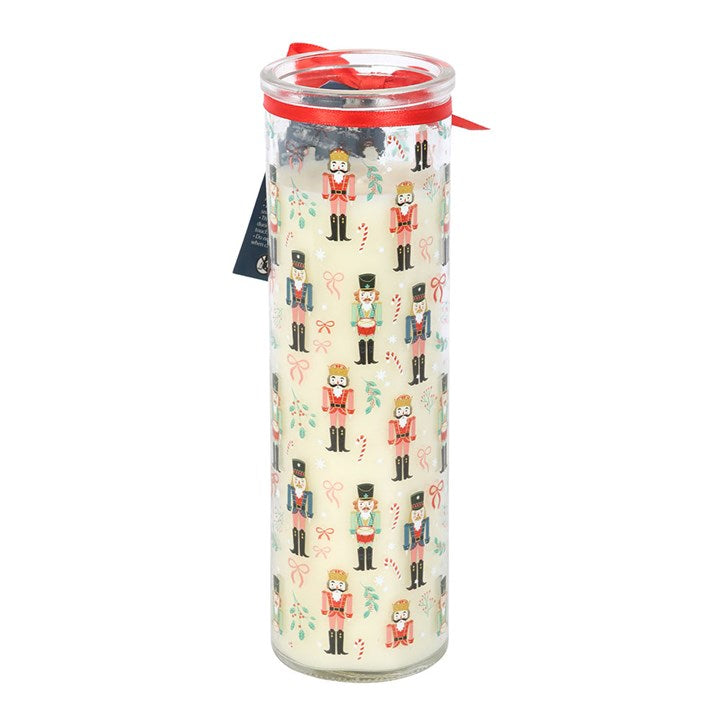 Nutcracker Print Festive Spice Tube Candle N/A
