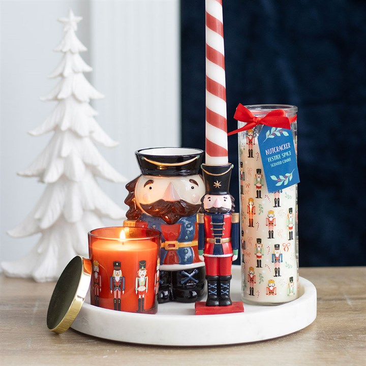 Nutcracker Print Festive Spice Tube Candle N/A