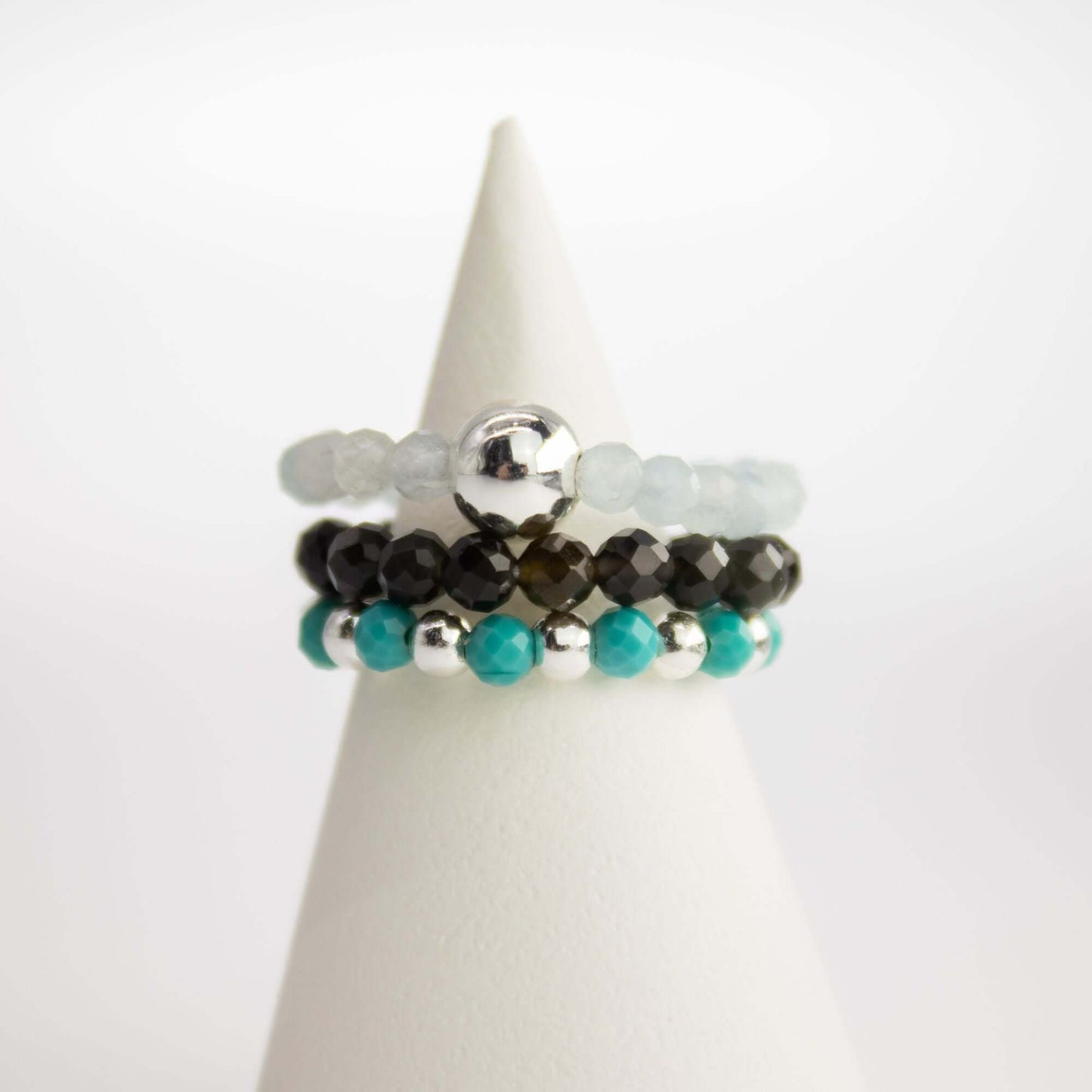 Nymph Spirit Gemstone Ring Set - Endless Ocean