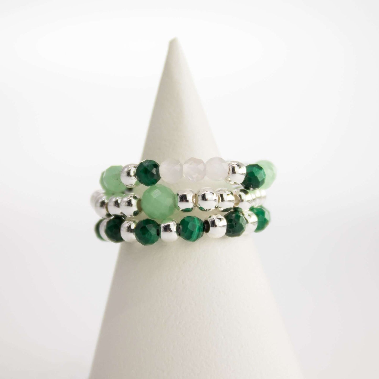 Nymph Spirit Gemstone Rings Set - Forest Spirit