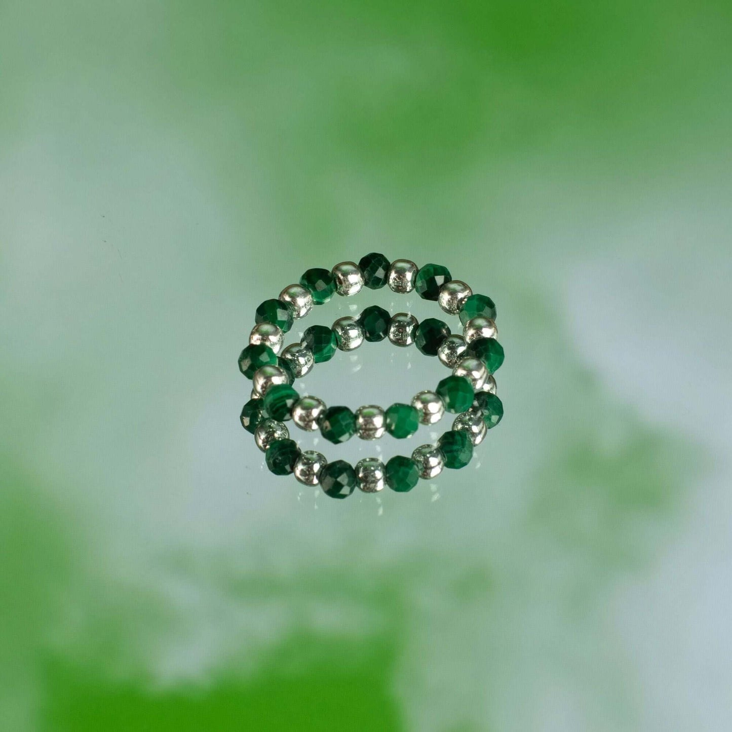 Nymph Spirit Gemstone Rings Set - Forest Spirit