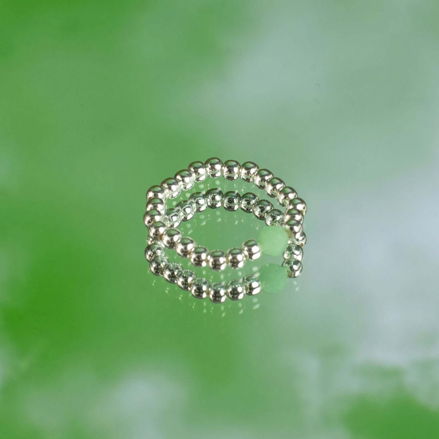 Nymph Spirit Gemstone Rings Set - Forest Spirit