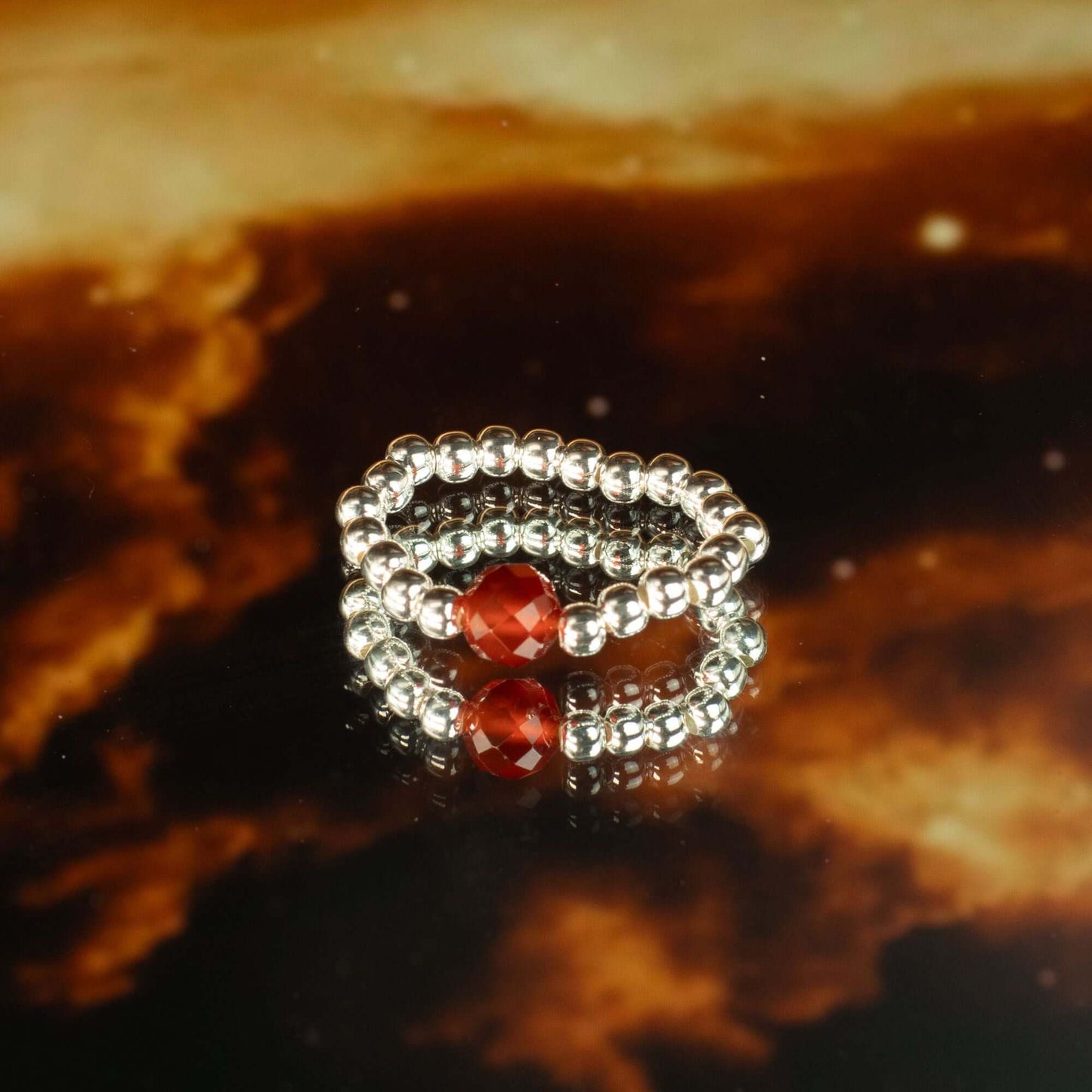 Nymph Spirit Gemstone Ring Set - Love & Flame