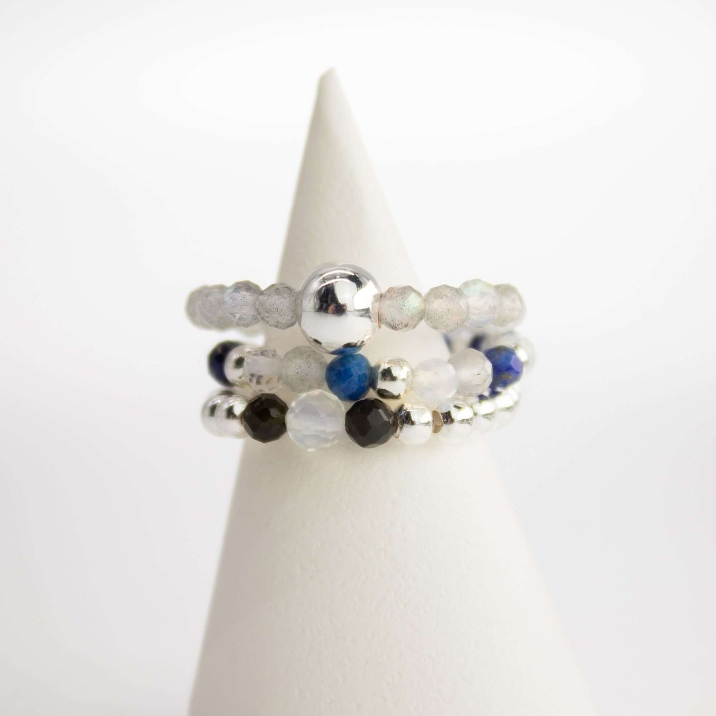 Nymph Spirit Gemstone Ring Set - Northern Lights