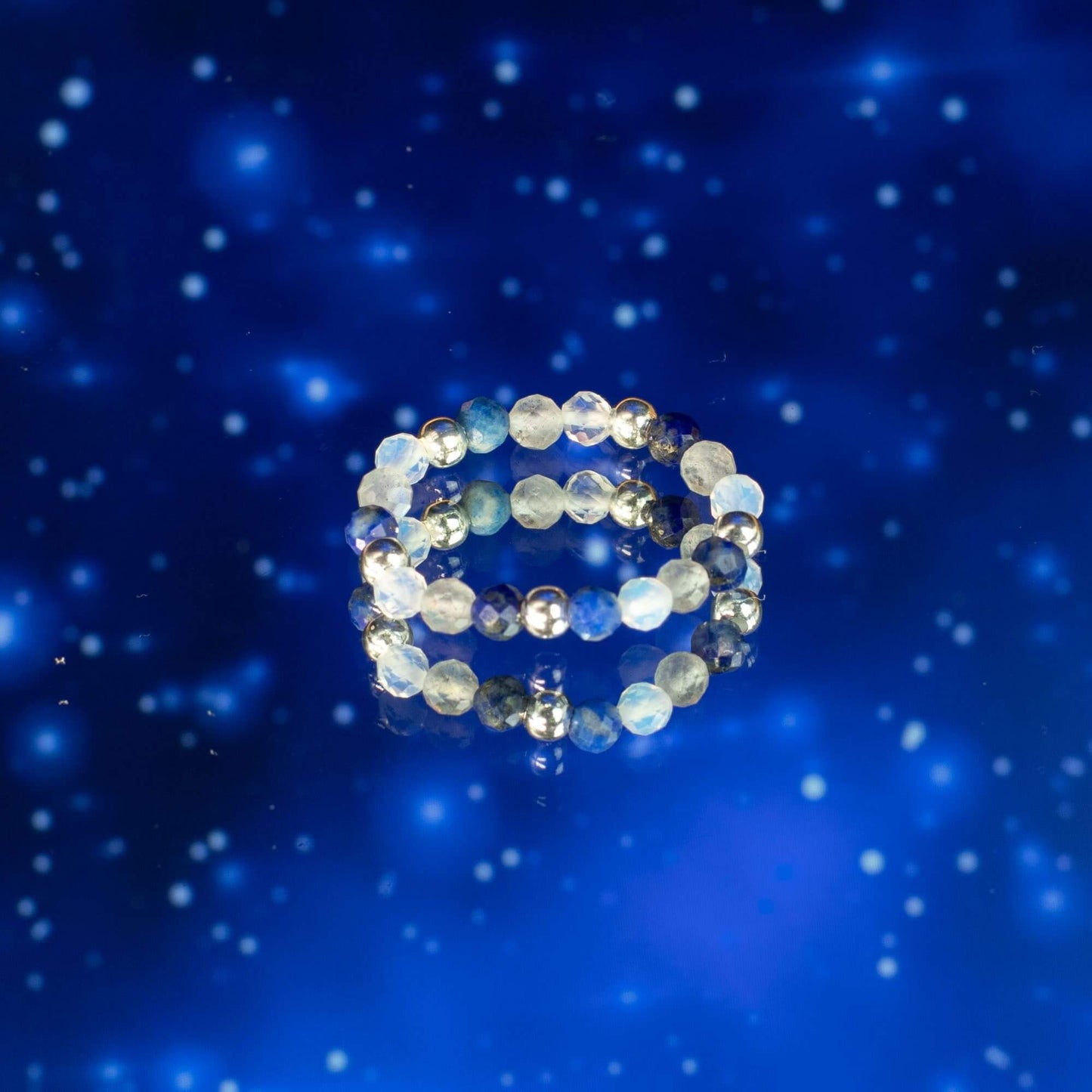 Nymph Spirit Gemstone Ring Set - Northern Lights