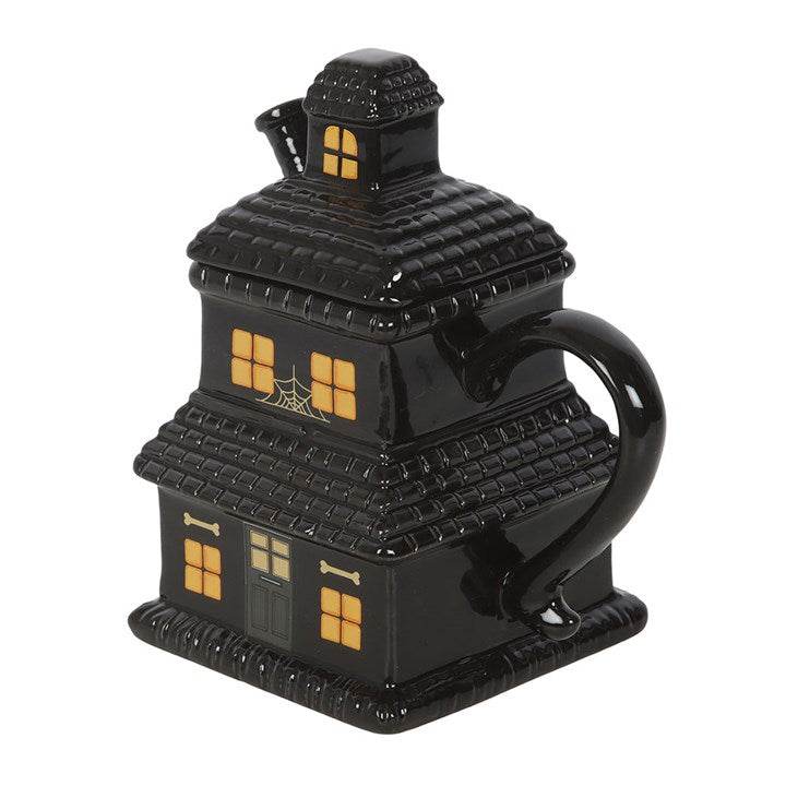 Black Haunted House Mug Spooky Ceramic Halloween Coffee Cup 480ml-Sociodigi
