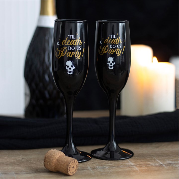 Til Death Do Us Party Champagne Flute Set N/A