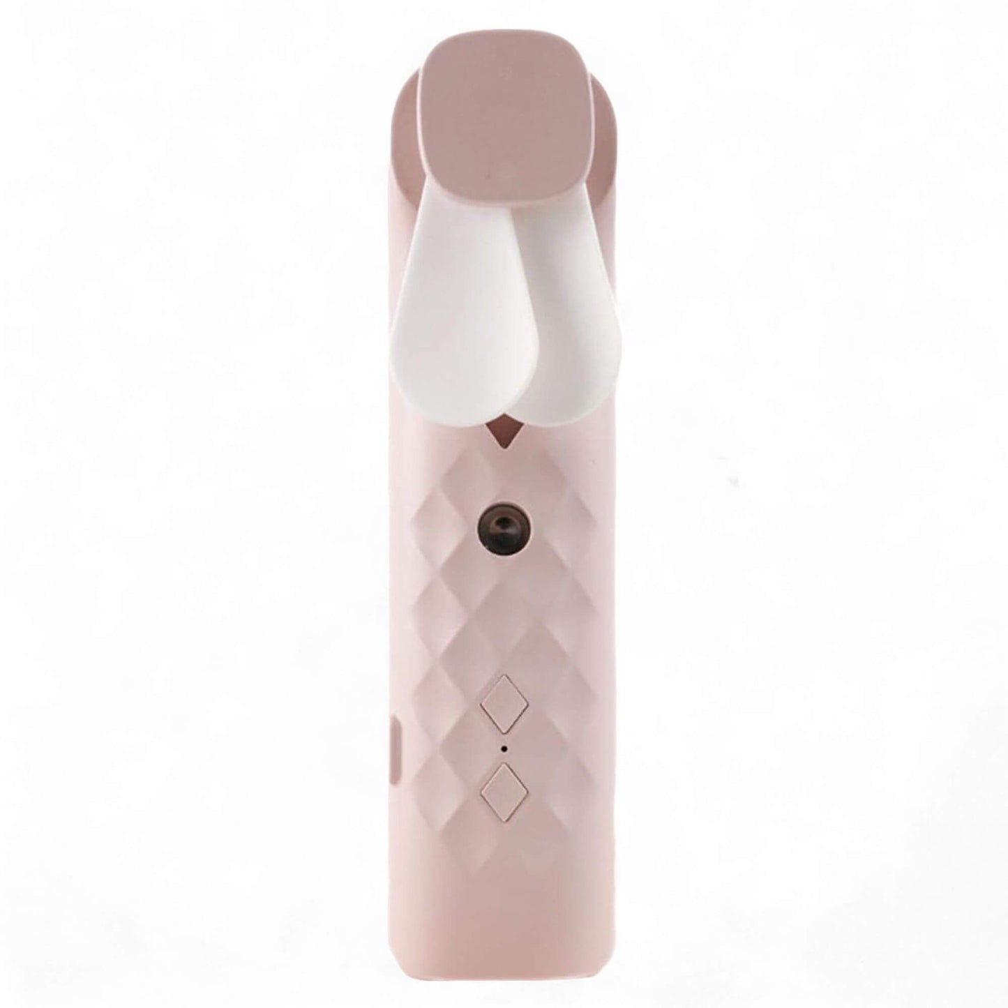 Pink Nano Mist Face Fan & Spray showcasing its sleek design, perfect for on-the-go hydration with advanced mist technology.