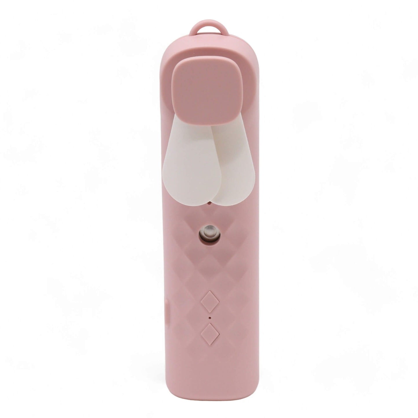 Pink Nano Mist Face Fan & Spray, a portable and USB chargeable mist face fan for on-the-go hydration.