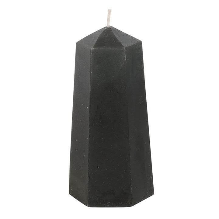 Protection Crystal Candle with Rough Black Obsidian-Sociodigi