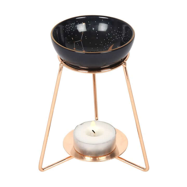 Purple Star Sign Oil Burner on Metal Base-Sociodigi