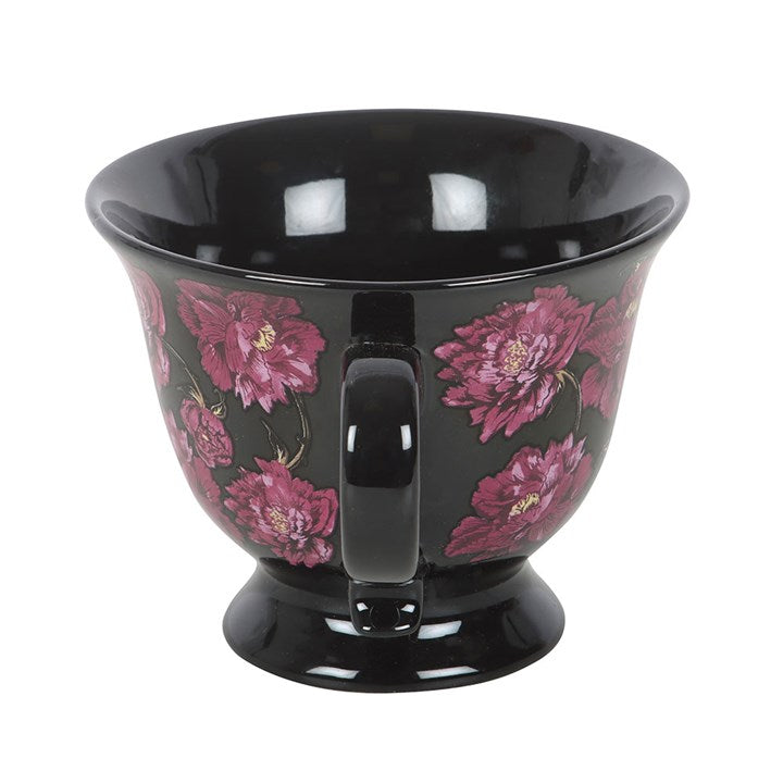 Dark Romance Floral Print Teacup N/A