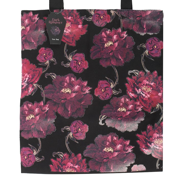 Dark Romance Floral Print Tote Bag N/A