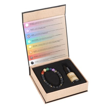 Seven Chakra Gemstone Bracelet with Essential Oil Aromatherapy Gift-Sociodigi