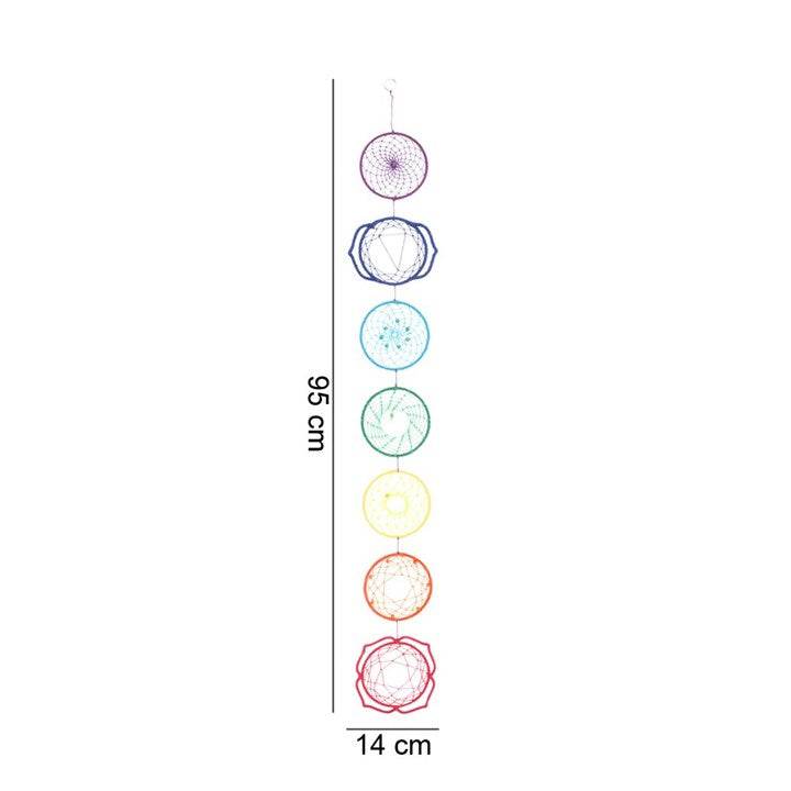 Rainbow Chakra Wall Hanging Dreamcatcher for Yoga & Reiki-Sociodigi