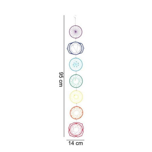 Rainbow Chakra Wall Hanging Dreamcatcher for Yoga & Reiki-Sociodigi
