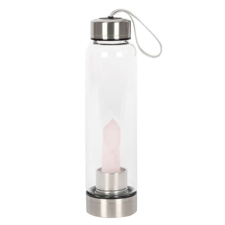 Rose Quartz Purifying Glass Water Bottle-Sociodigi