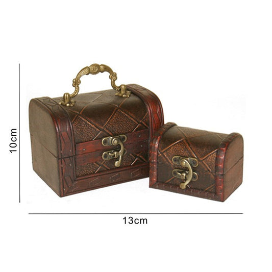 Set of 2 Diamond Treasure Chest Trinket Boxes-Sociodigi