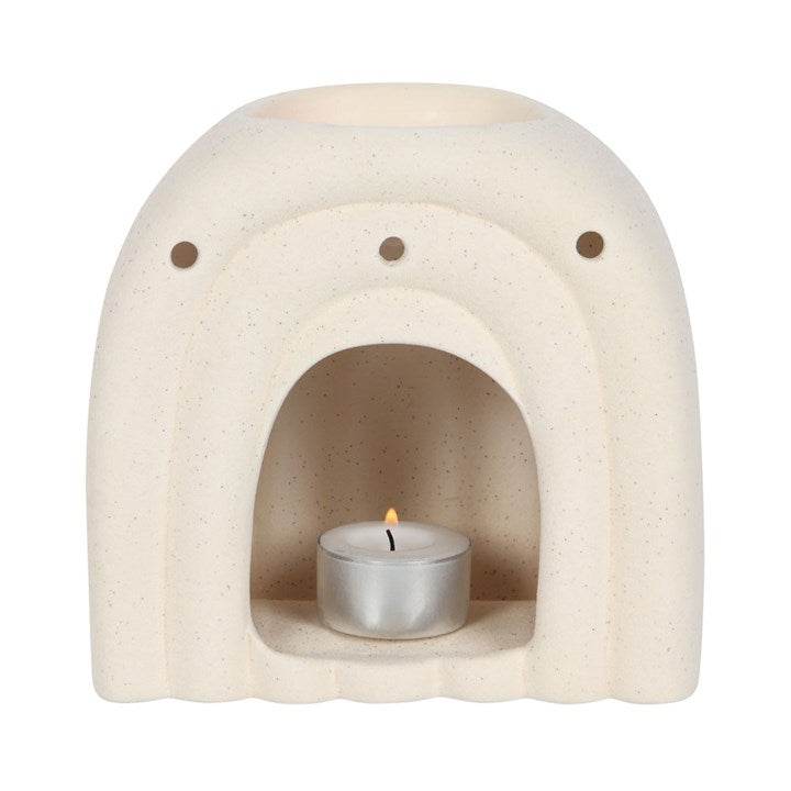 Cream Speckle Arch Oil Burner – Modern Wax Melt & Oil Warmer-Sociodigi
