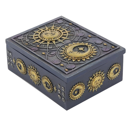 Sun and Moon Resin Storage Box – Celestial Tarot & Crystal Holder-Sociodigi