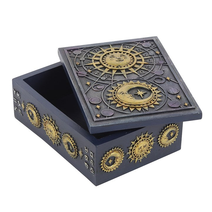 Sun and Moon Resin Storage Box – Celestial Tarot & Crystal Holder-Sociodigi
