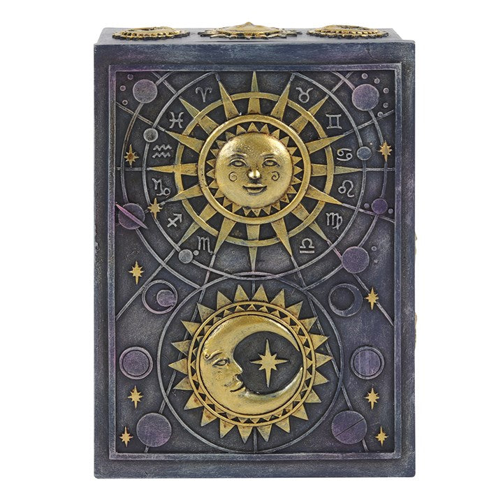 Sun and Moon Resin Storage Box – Celestial Tarot & Crystal Holder-Sociodigi