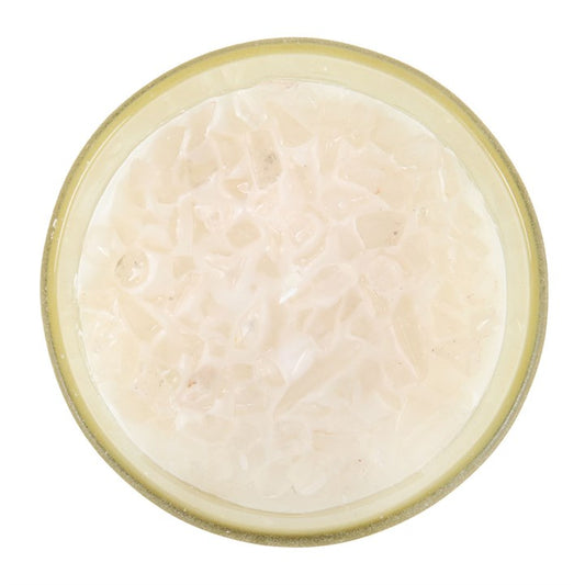 New Moon Wild Orange Manifestation Candle with Clear Quartz N/A