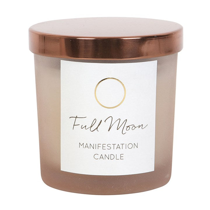 Full Moon Eucalyptus Manifestation Candle with Tiger's Eye N/A