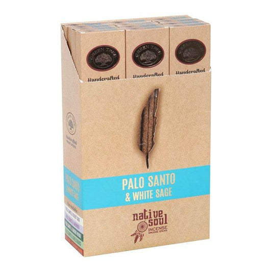 Set of 12 Palo Santo & White Sage Smudge Incense Sticks-Sociodigi