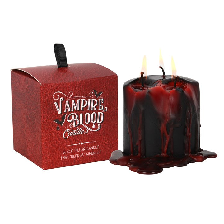 *Small Vampire Blood Wax Pillar Unscented Candle (6/24) N/A
