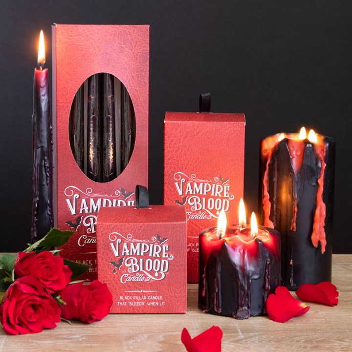 *Small Vampire Blood Wax Pillar Unscented Candle (6/24) N/A