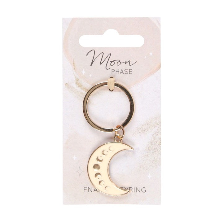 Moon Phase Crescent Enamel Keyring N/A