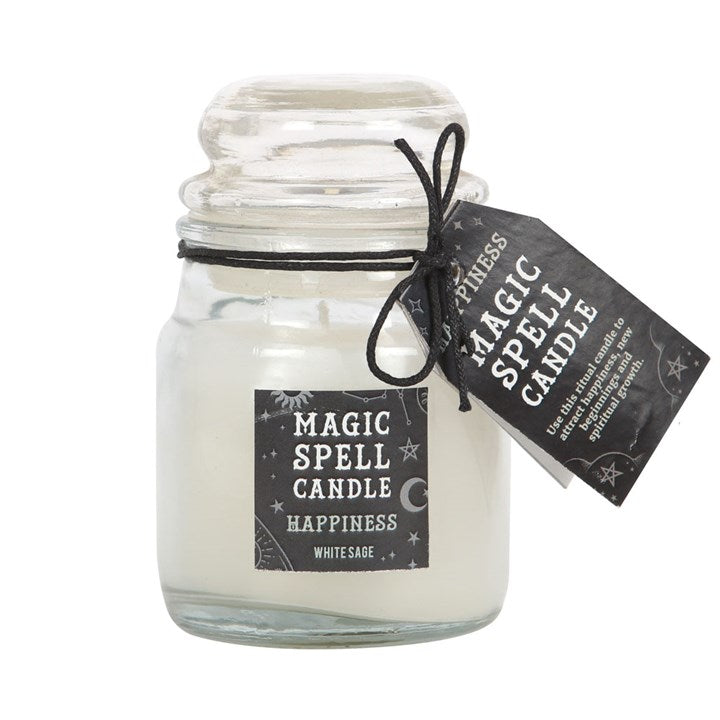 White Sage 'Happiness' Spell Candle Jar N/A