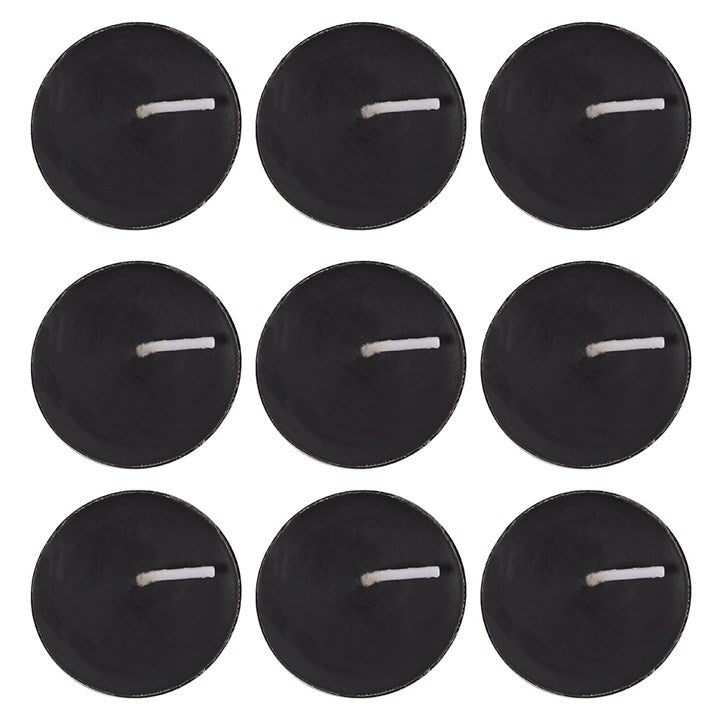 Pack of 9 Opium Scented Black Tealights N/A