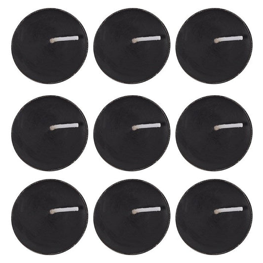 Pack of 9 Opium Scented Black Tealights N/A