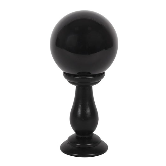 Small Black Crystal Ball on Stand – Fortune Telling & Gothic Home Décor-Sociodigi