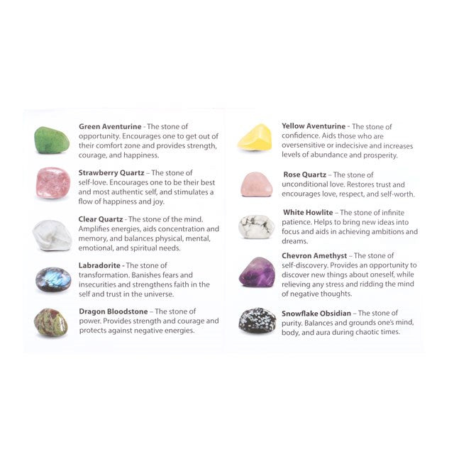 The Complete Crystal Collection Gift Set – 15 Crystal Tumblestones with Guide-Sociodigi