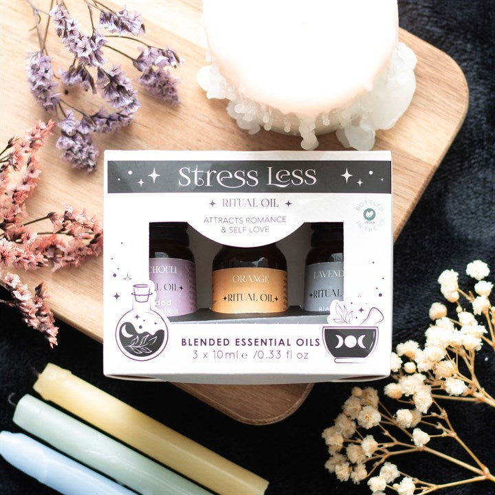 Set of 3 Stress Less Ritual Blended Essential Oils-Sociodigi