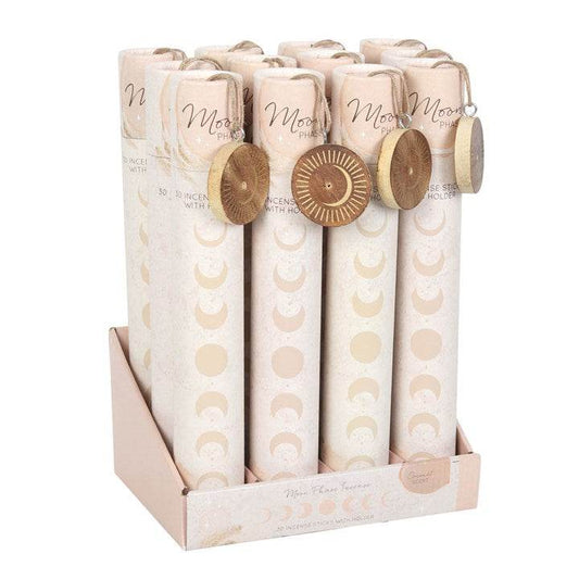 Set of 12 Moon Phase Coconut Incense Stick Gift Sets-Sociodigi
