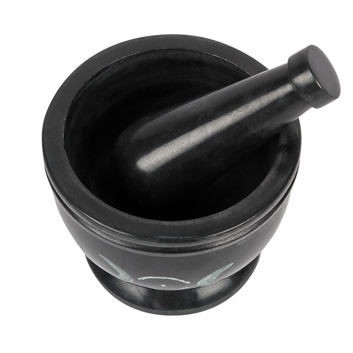 Soap Stone Triple Moon Pestle and Mortar-Sociodigi