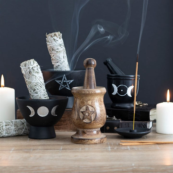 Soap Stone Triple Moon Pestle and Mortar-Sociodigi