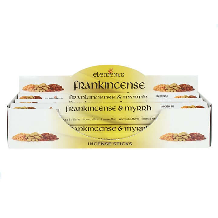 Box of Elements Frankincense & Myrrh Incense Sticks on a white background
