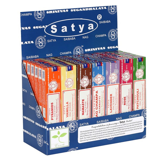 Satya Incense Sticks Display Starter Pack 3 – 6 Fragrances-Sociodigi