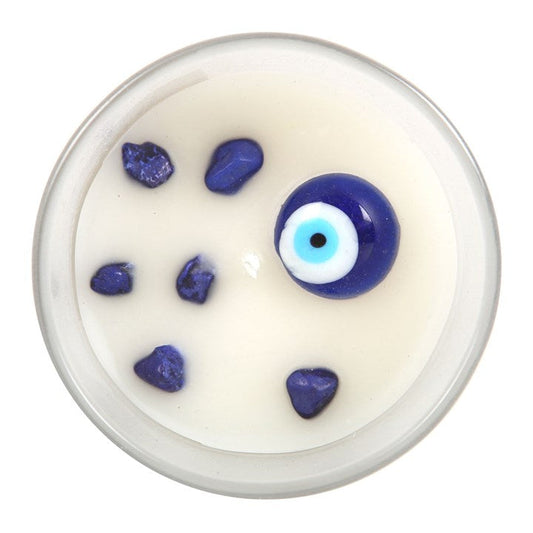 *All Seeing Eye White Sage Protection Charm Candle in Glass Pot (4/20) N/A