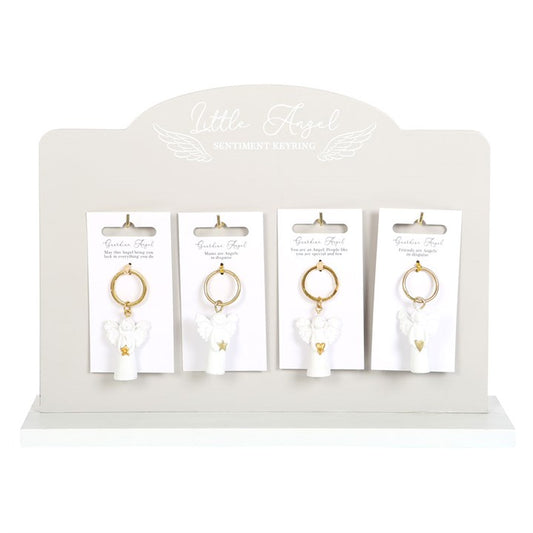Set of 24 Guardian Angel Keyrings – Sentimental Gift Display-Sociodigi